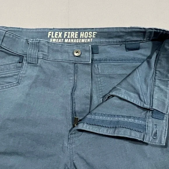 Duluth Trading Flex Fire Hose Sweat Management Carpenter Pants Blue Men 36x34 - Picture 12 of 16